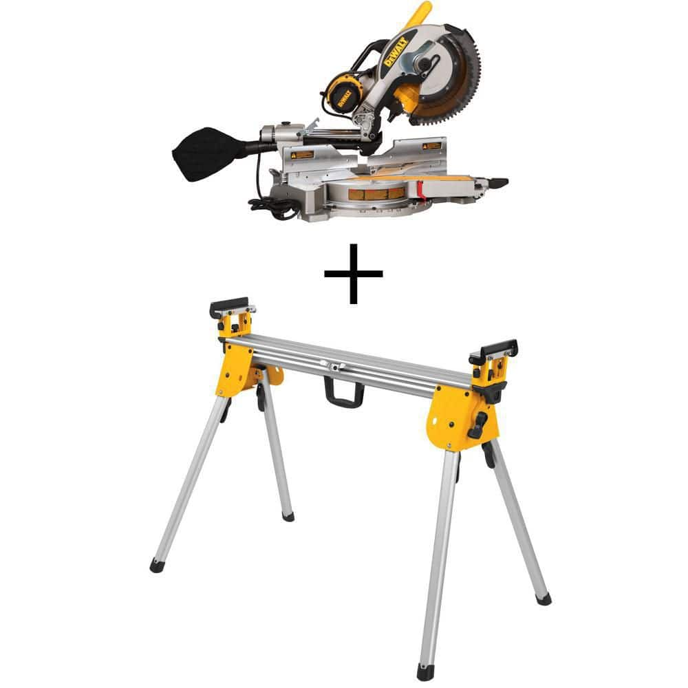 DEWALT 15 Amp Corded 12 in. Double Bevel Sliding Compound Miter Saw w