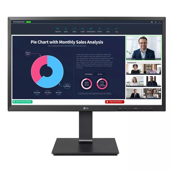 24" FHD IPS USB Type-C™ Monitor with Built-in Full HD Webcam & Mic