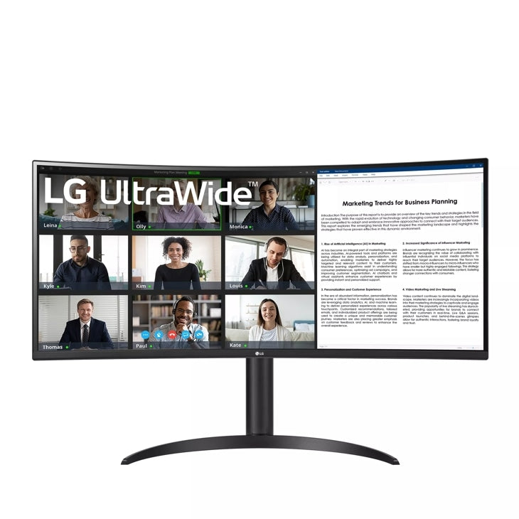 34" UltraWide™ Curved Monitor with WQHD HDR10 Display 100Hz Refresh Rate and USB Type-C™
