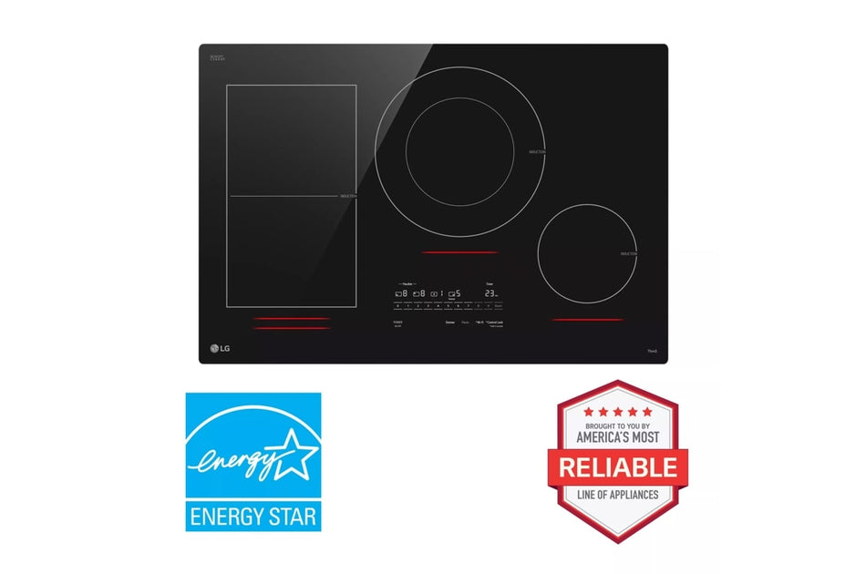 30” Smart Induction Cooktop with UltraHeat™ 5.0kW Element