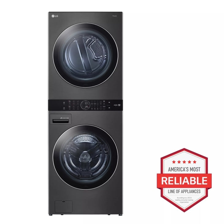 Single Unit Front Load LG WashTower™ with Center Control™ 4.5 cu. ft. Washer and 7.4 cu. ft. Gas Dryer