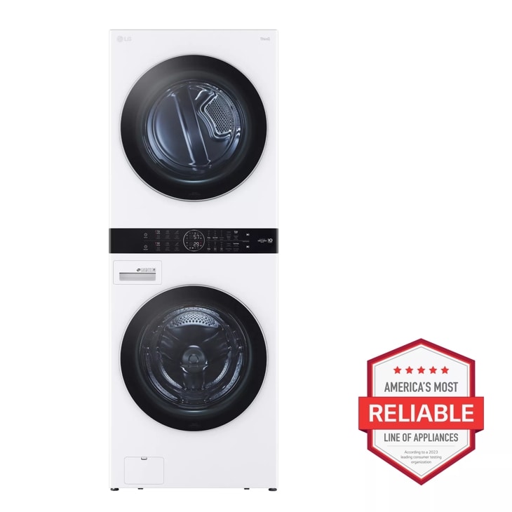 Single Unit Front Load LG WashTower™ with Center Control™ 4.5 cu. ft. Washer and 7.4 cu. ft. Electric Dryer