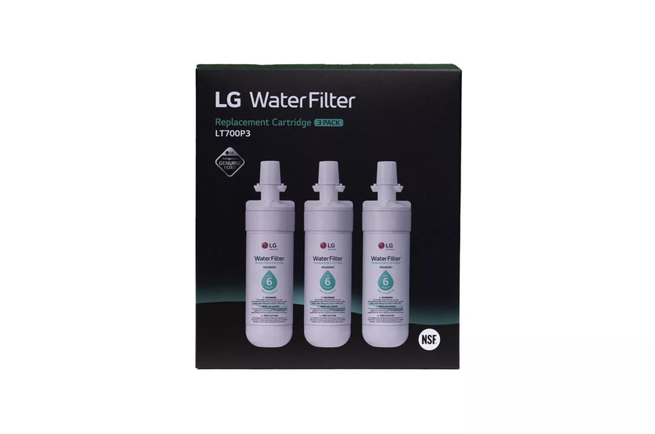 LG LT700P3 - 6 Month / 200 Gallon Capacity Replacement Refrigerator Water Filter 3-Pack (NSF42 and NSF53*)