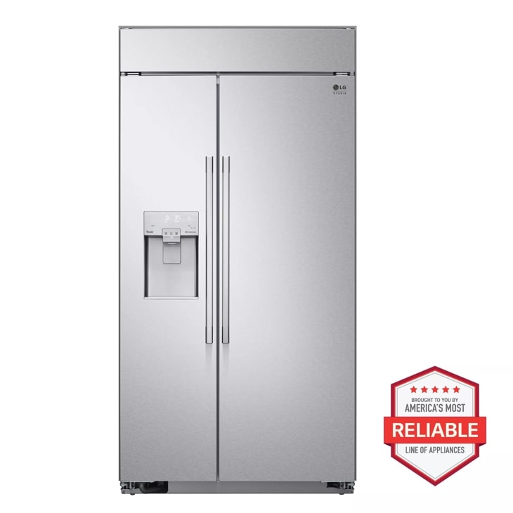LG STUDIO 26 cu. ft. Smart Side-by-Side Built-In Refrigerator with Ice & Water Dispenser