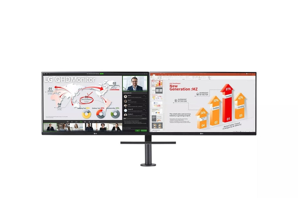 24" QHD IPS Monitor Ergo Dual with USB-C and DP Daisy Chain