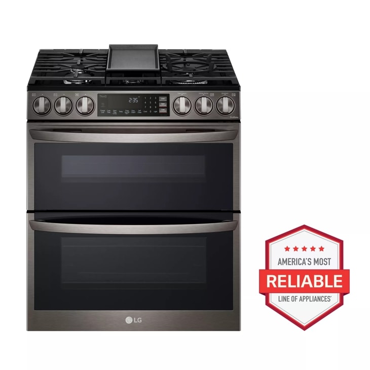 6.9 cu. ft. Smart Gas Double Oven Slide-in Range with InstaView®, ProBake® Convection, Air Fry, and Air Sous Vide