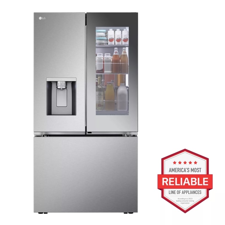 26 cu. ft. Smart Mirror InstaView® Counter-Depth MAX™ French Door Refrigerator with Four Types of Ice