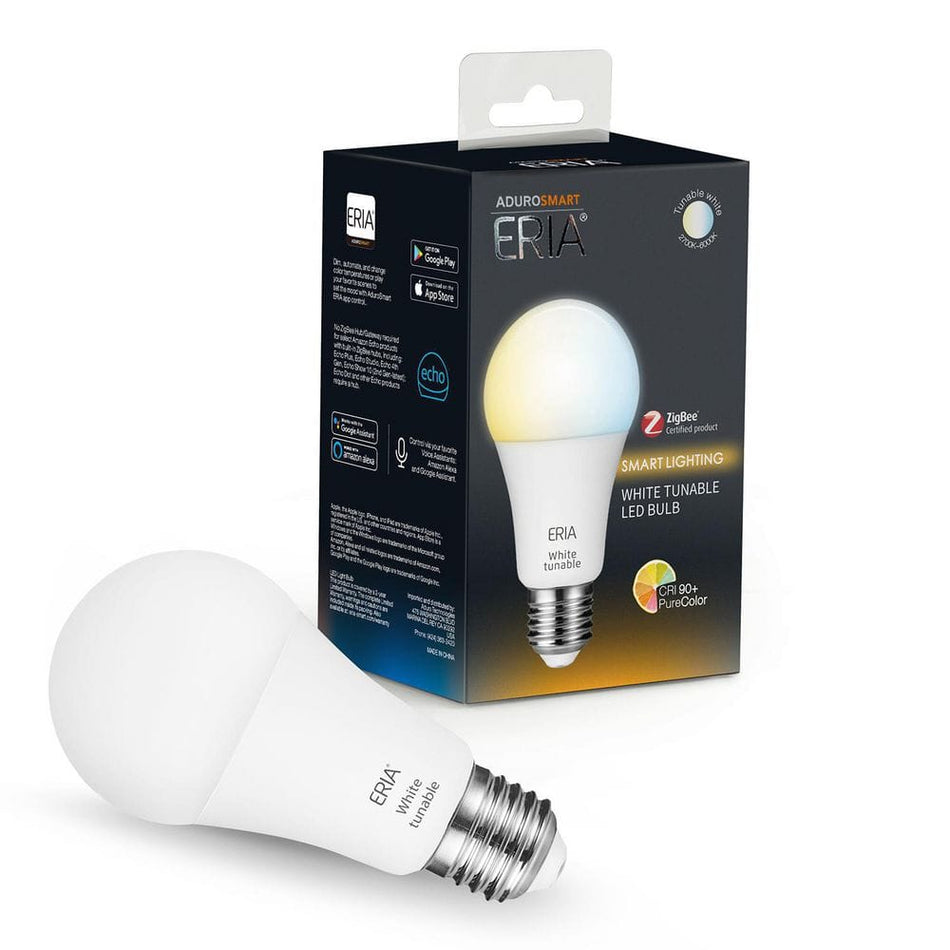 AduroSmart ERIA Tunable White 60-Watt Equivalent A19 Dimmable CRI 90+ Wireless Smart LED Light Bulb