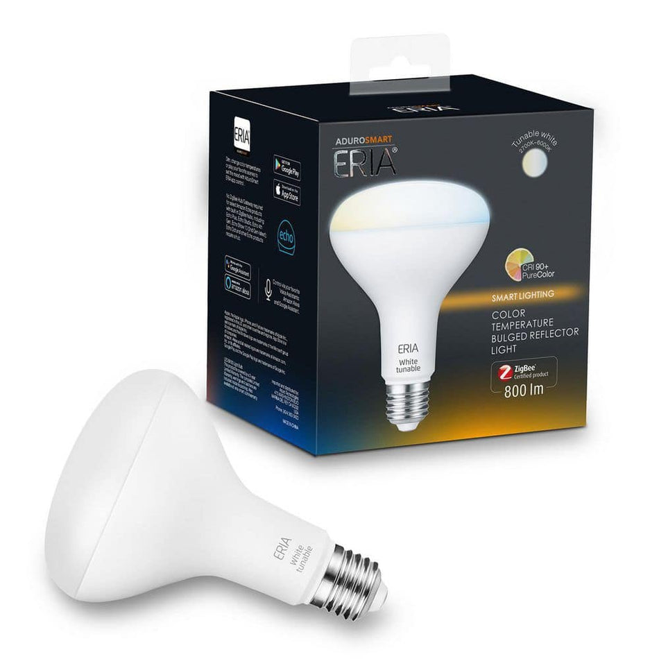 AduroSmart ERIA Tunable White 65-Watt Equivalent BR30 Dimmable CRI 90+ Wireless Smart LED Light Bulb