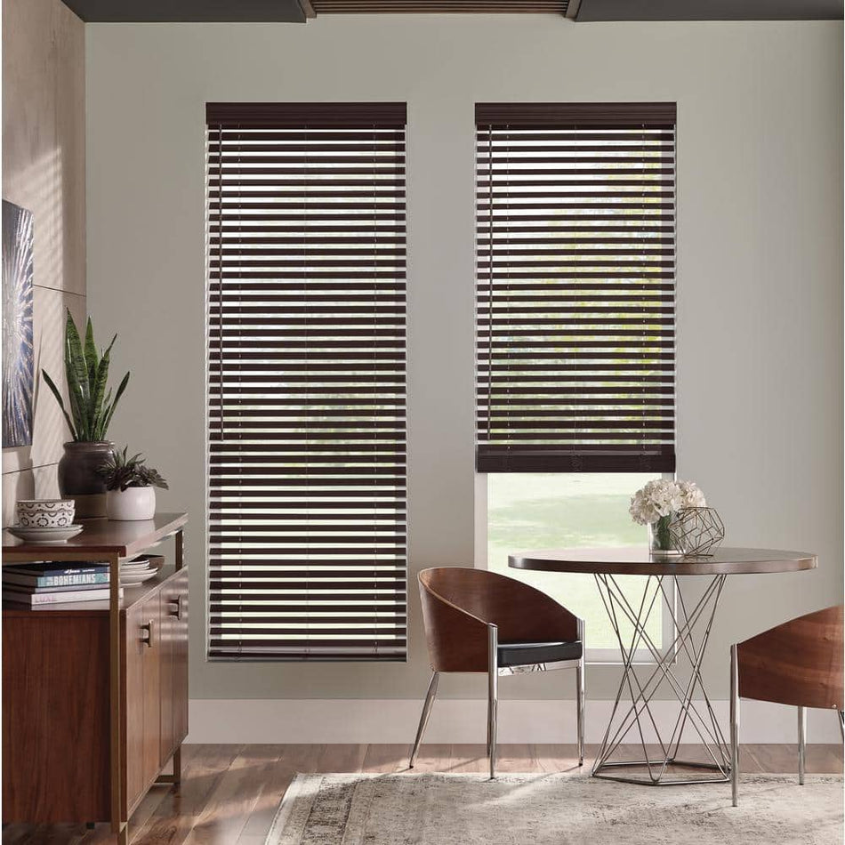 Home Decorators Collection Cordless 2 in. Faux Wood Blinds