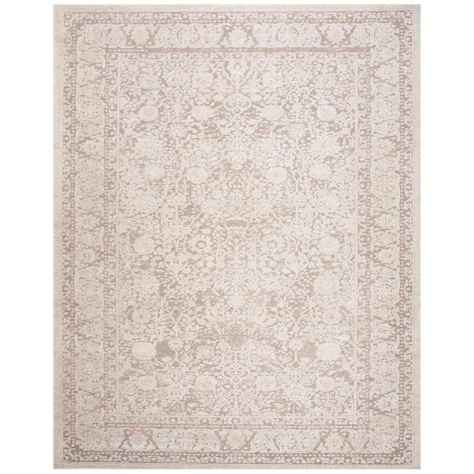 SAFAVIEH Reflection Beige/Cream 9 ft. x 12 ft. Border Distressed Area Rug