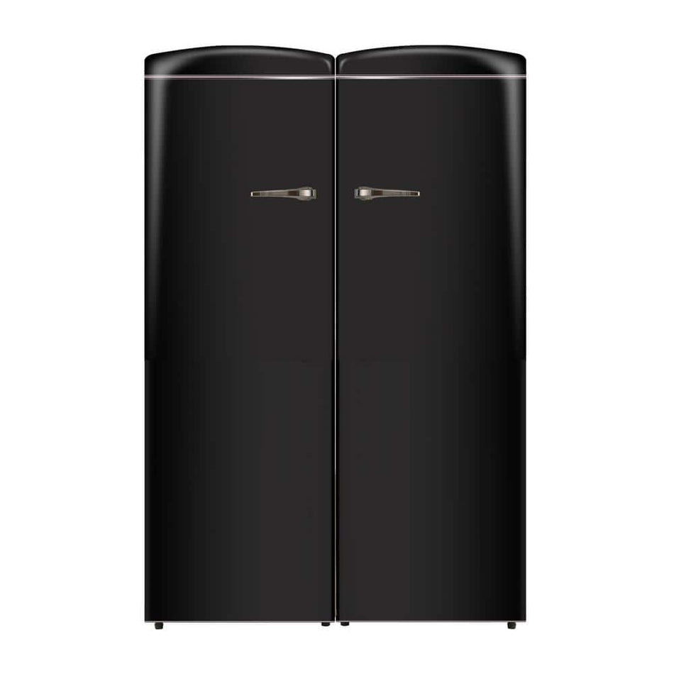 Equator 11.2 cu. ft. Retro Refrigerator-Freezer Set in Black