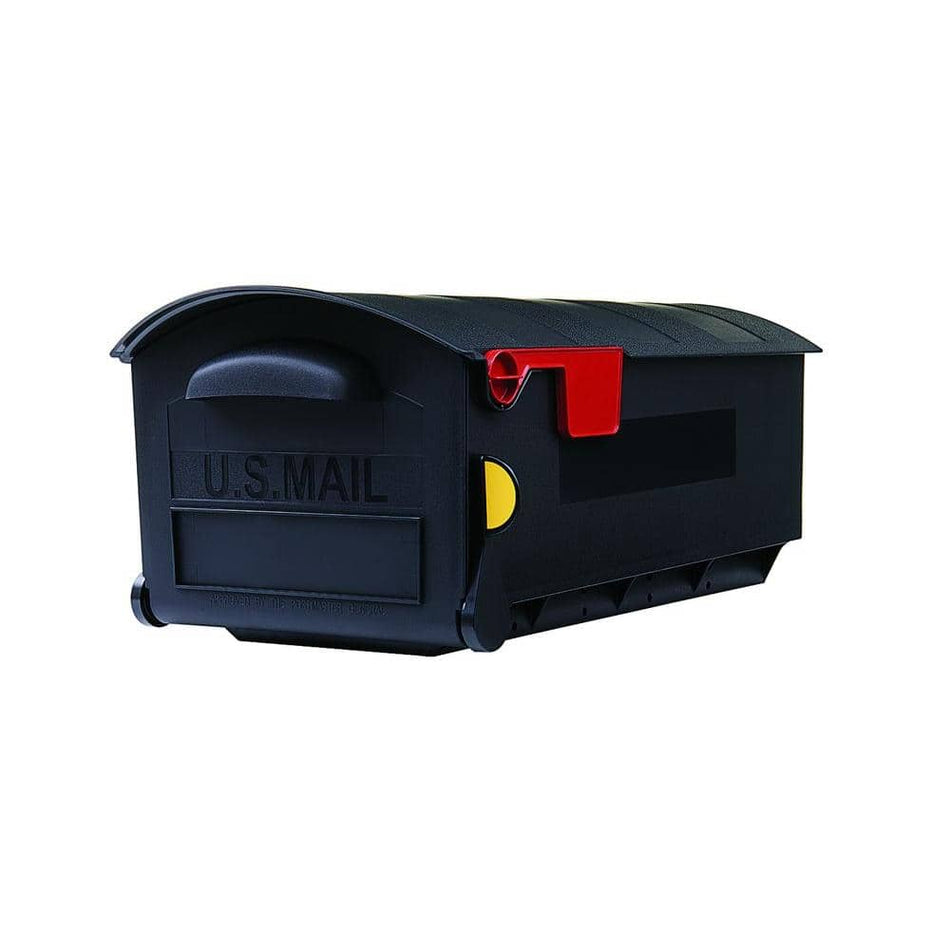 Architectural Mailboxes Patriot Black Large Plastic Post Mount Mailbox