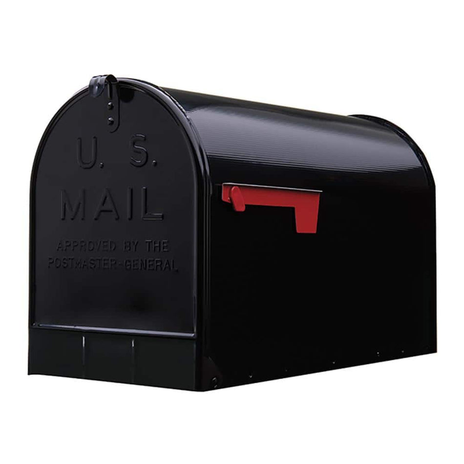 Architectural Mailboxes Stanley Black, Extra Large, Steel, Post Mount Mailbox