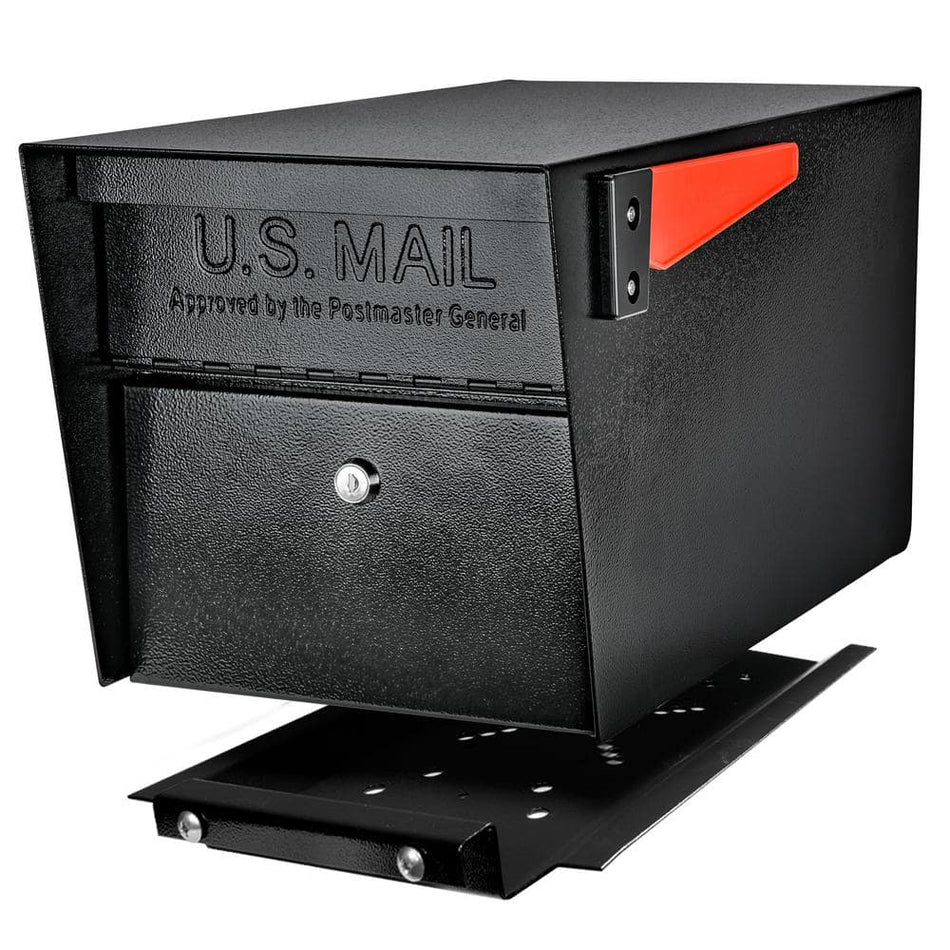 Mail Boss Mail Manager PRO Locking Post Mount Mailbox with High Security Reinforced Patented Locking System, Black