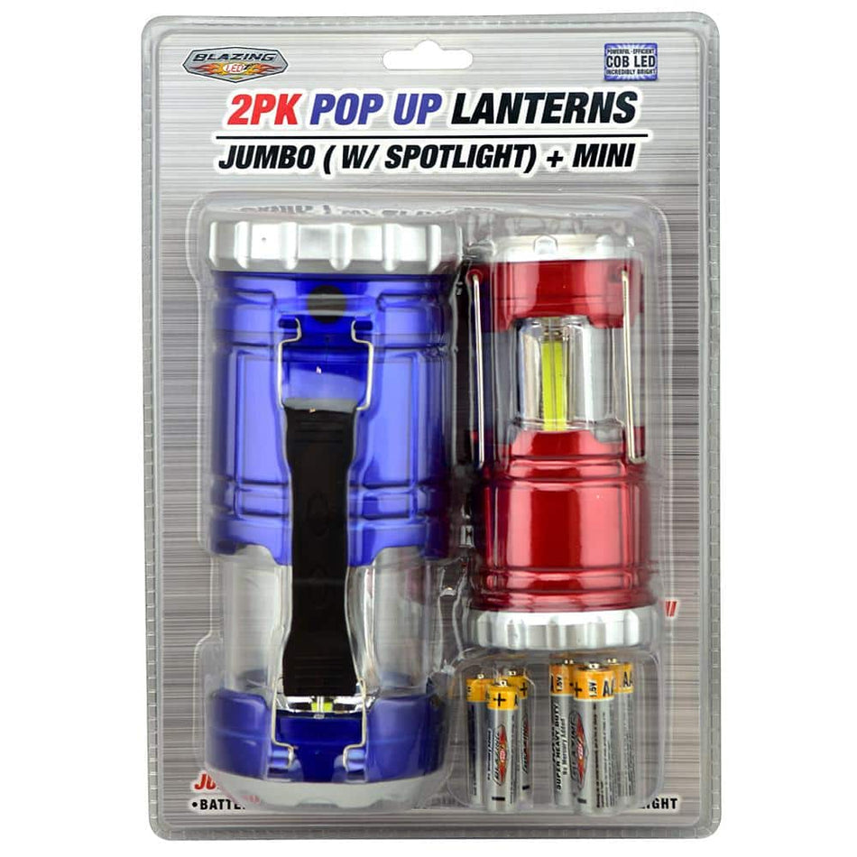 Blazing LEDz COB Pop Up Lanterns (2-Pack)