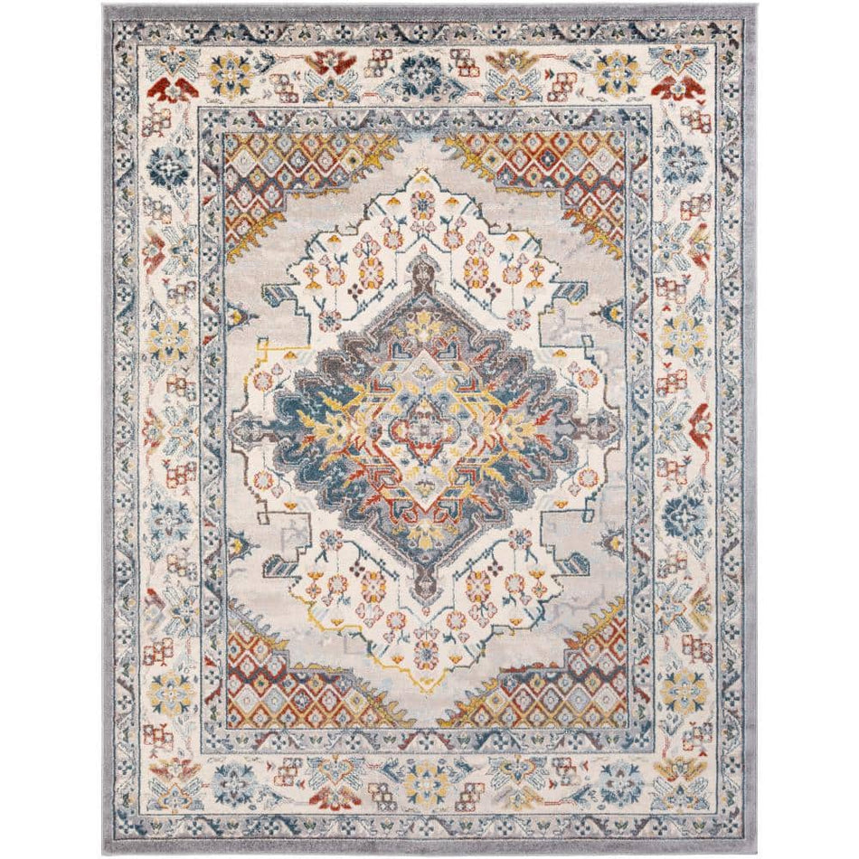 Artistic Weavers Chandi Blue/Orange 8 ft. x 10 ft. Medallion Area Rug