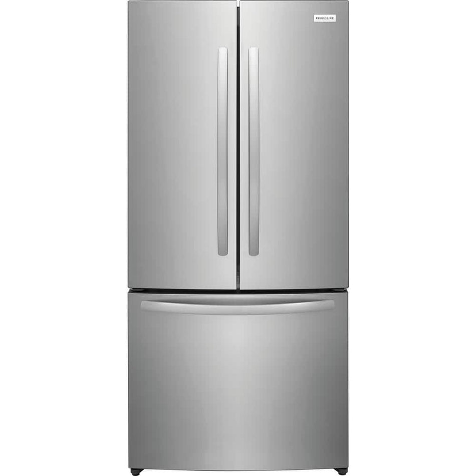 Frigidaire 31.5 in. 17.6 cu. ft. Counter Depth French Door Refrigerator, brushed steel