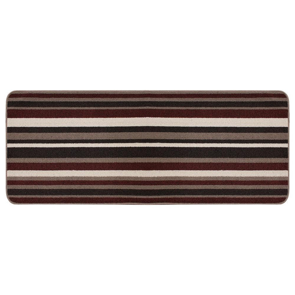 TrafficMaster Sonoma Cabernet 2 ft. x 5 ft. Striped Polypropylene Accent Rug