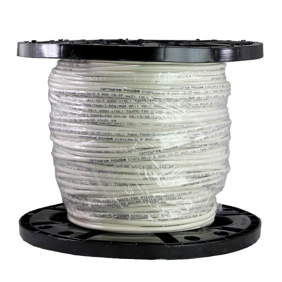 Cerrowire 500 ft. 8 Gauge White Stranded Copper THHN Wire