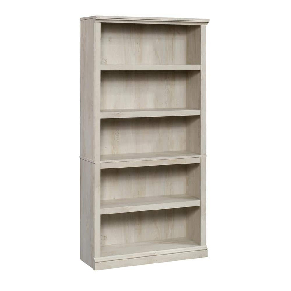 SAUDER 69.76 in. Chestnut Wood 5-shelf Standard Bookcase with Adjustable Shelves