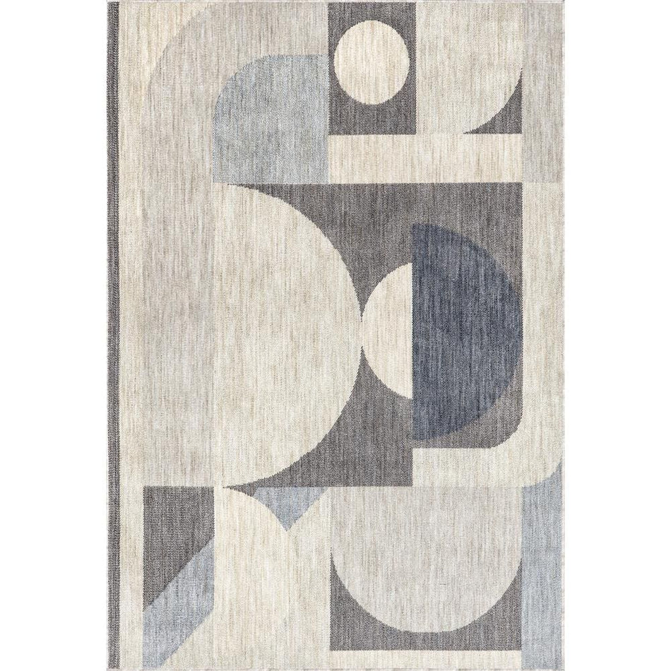 StyleWell Beckett Charcoal 6 ft. x 9 ft. Modern Geometric Area Rug