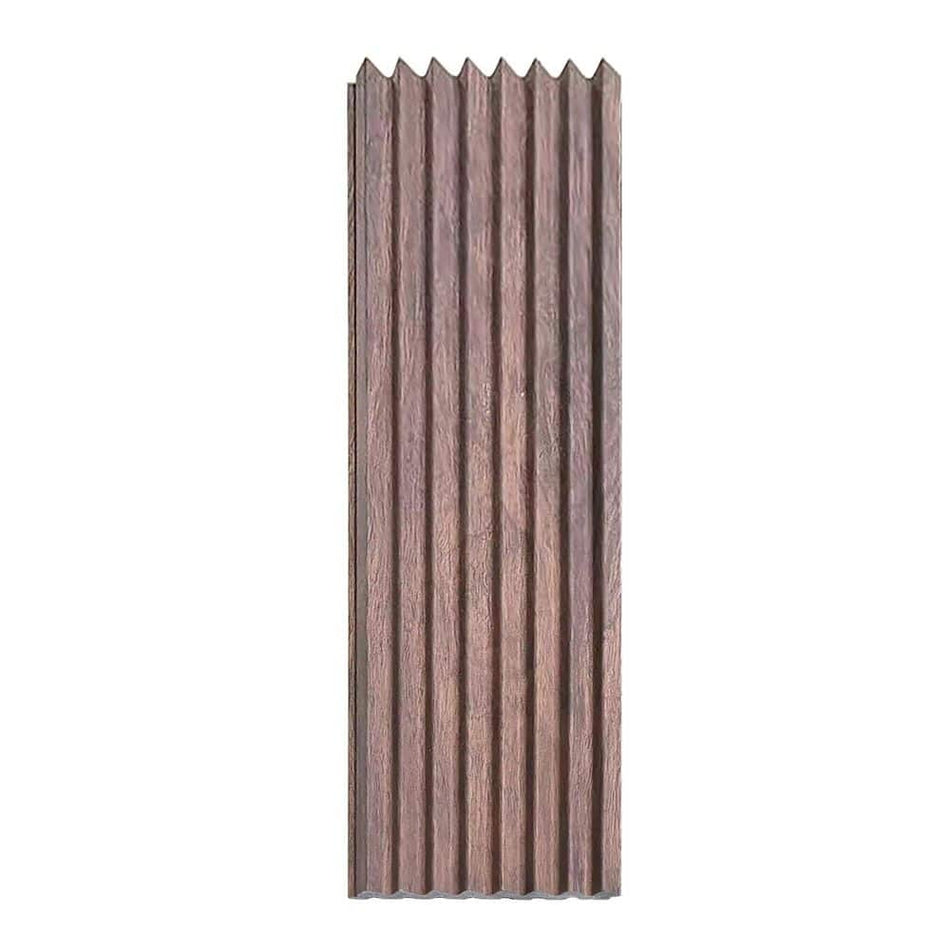 Ejoy 94.5 in. x 4.8 in. x 0.5 in. Acoustic Vinyl Wall Cladding Siding Board in Chestnut Brown Color (Set of 6-Piece)