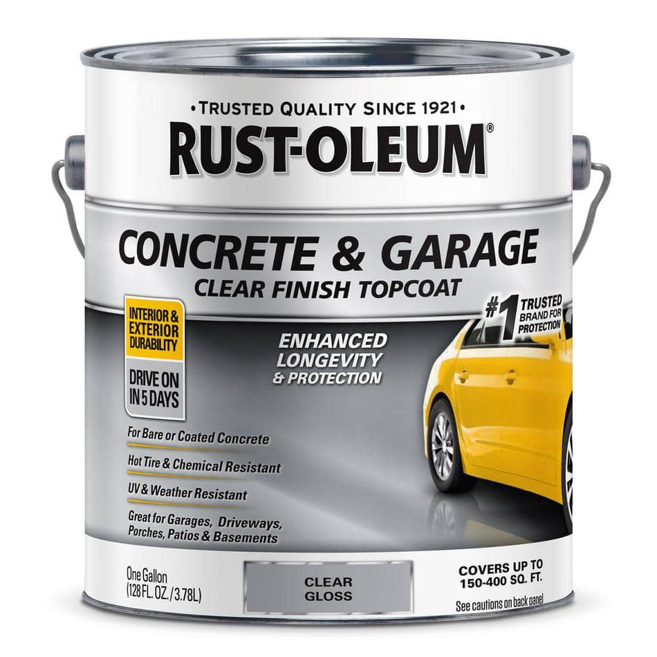 Rust-Oleum 1 gal. Gloss Clear Concrete and Garage Floor Finish Topcoat