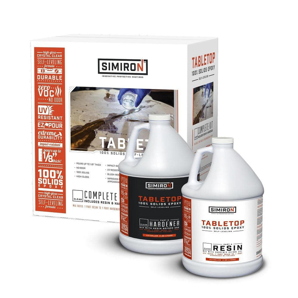 SIMIRON TableTop 1 Gal. Clear High-Gloss Protective Epoxy Coating