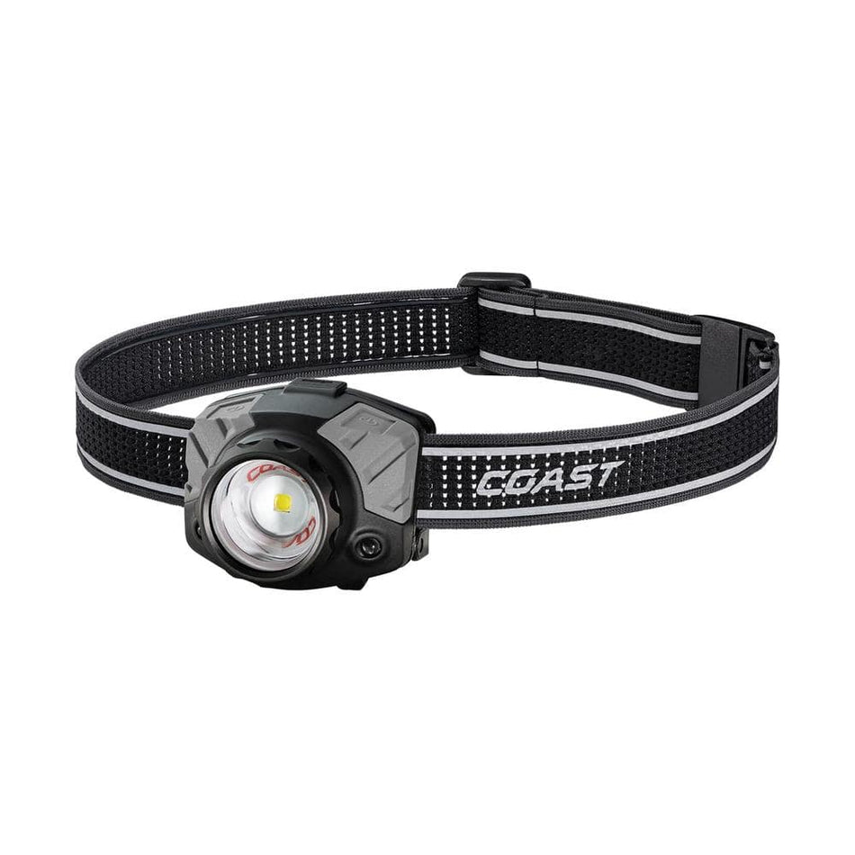 Coast FL86 840 Lumens Alkaline Dual Power LED Battery Powered Headlamp