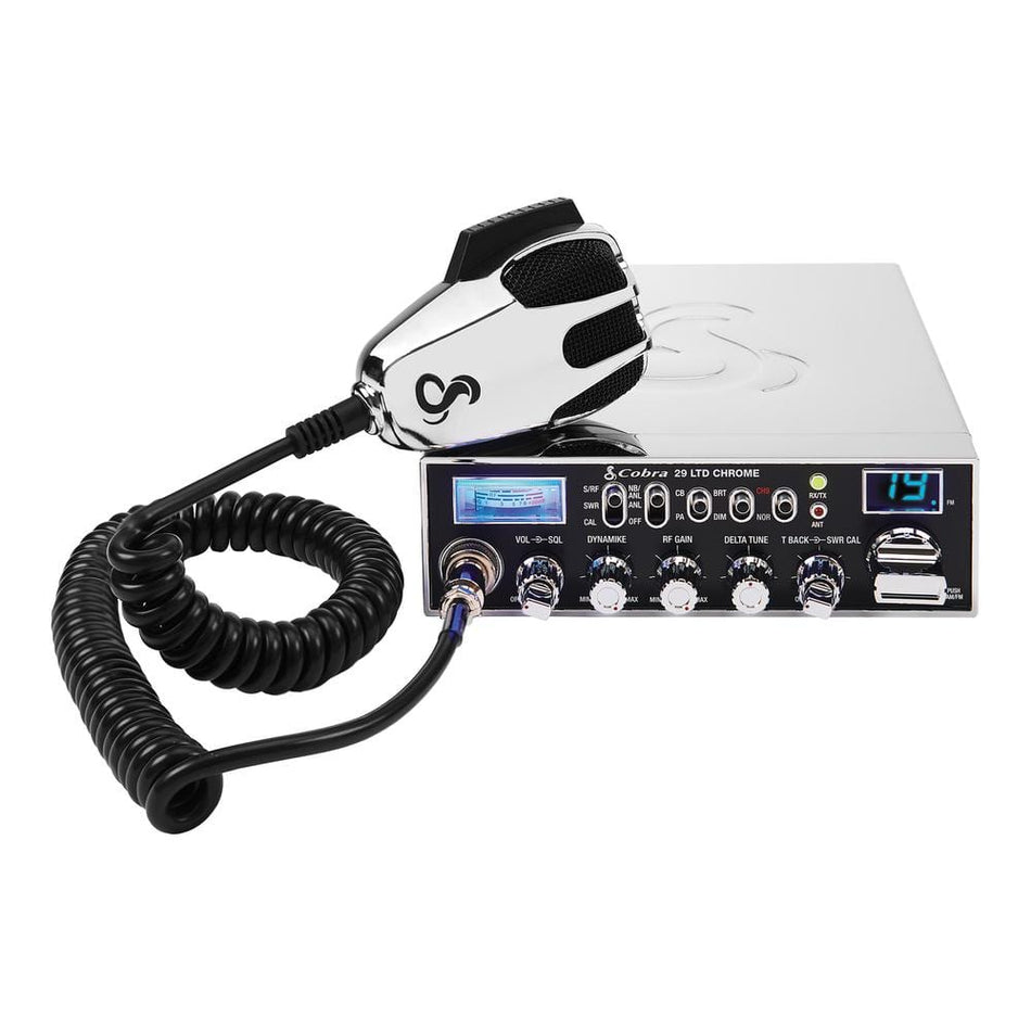 Cobra 29 LTD Classic 40-Channel AM/FM CB Radio with Microphone in Chrome