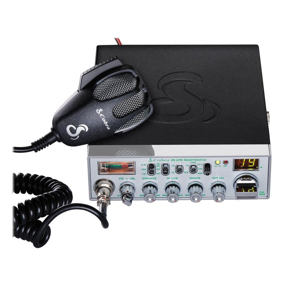 Cobra 29 NW LTD Classic 40-Channel AM/FM CB Radio with NightWatch and Microphone in Chrome