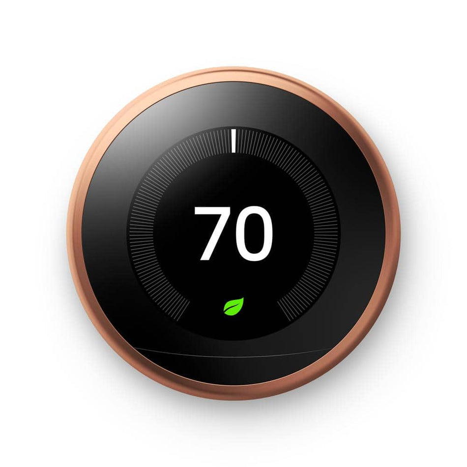 Google Nest Learning Thermostat - Smart Wi-Fi Thermostat - Copper