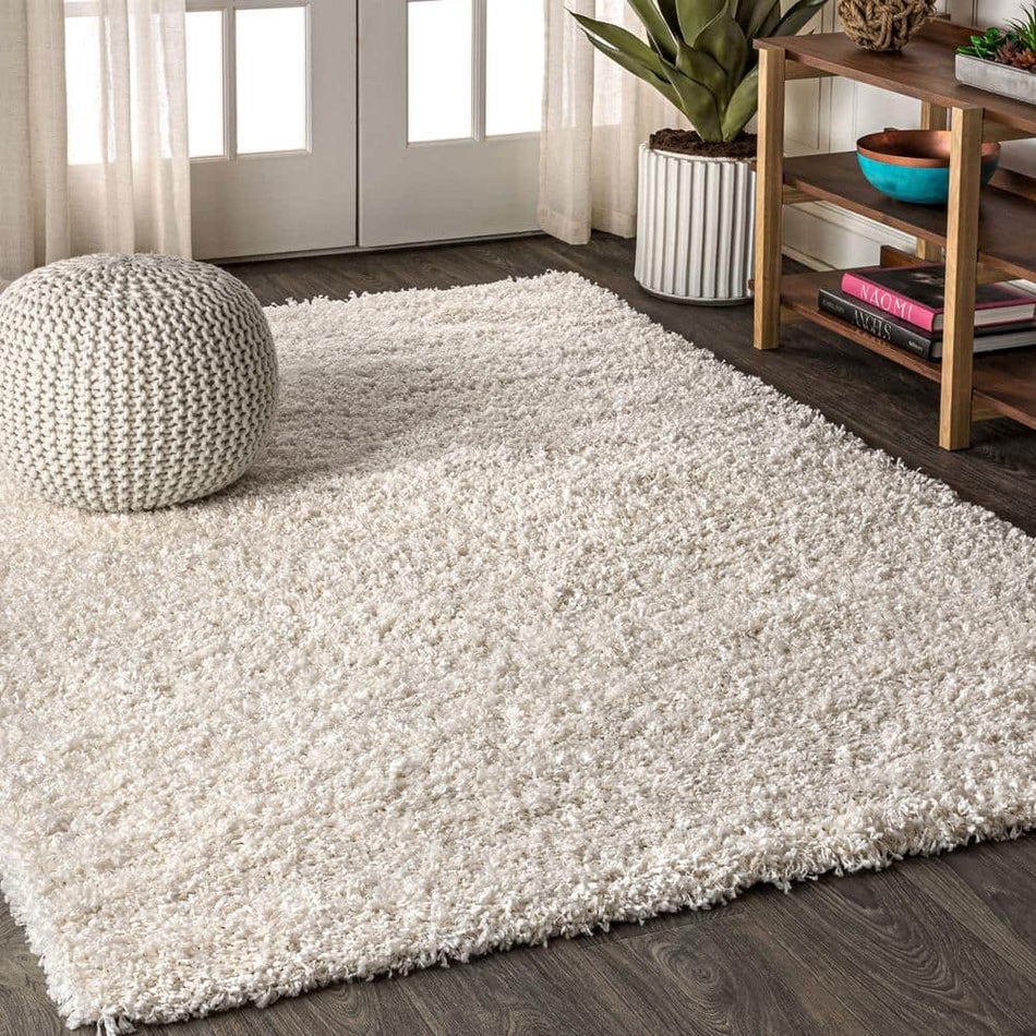 JONATHAN Y Mercer Shag Plush Cream 8 ft. x 10 ft. Area Rug