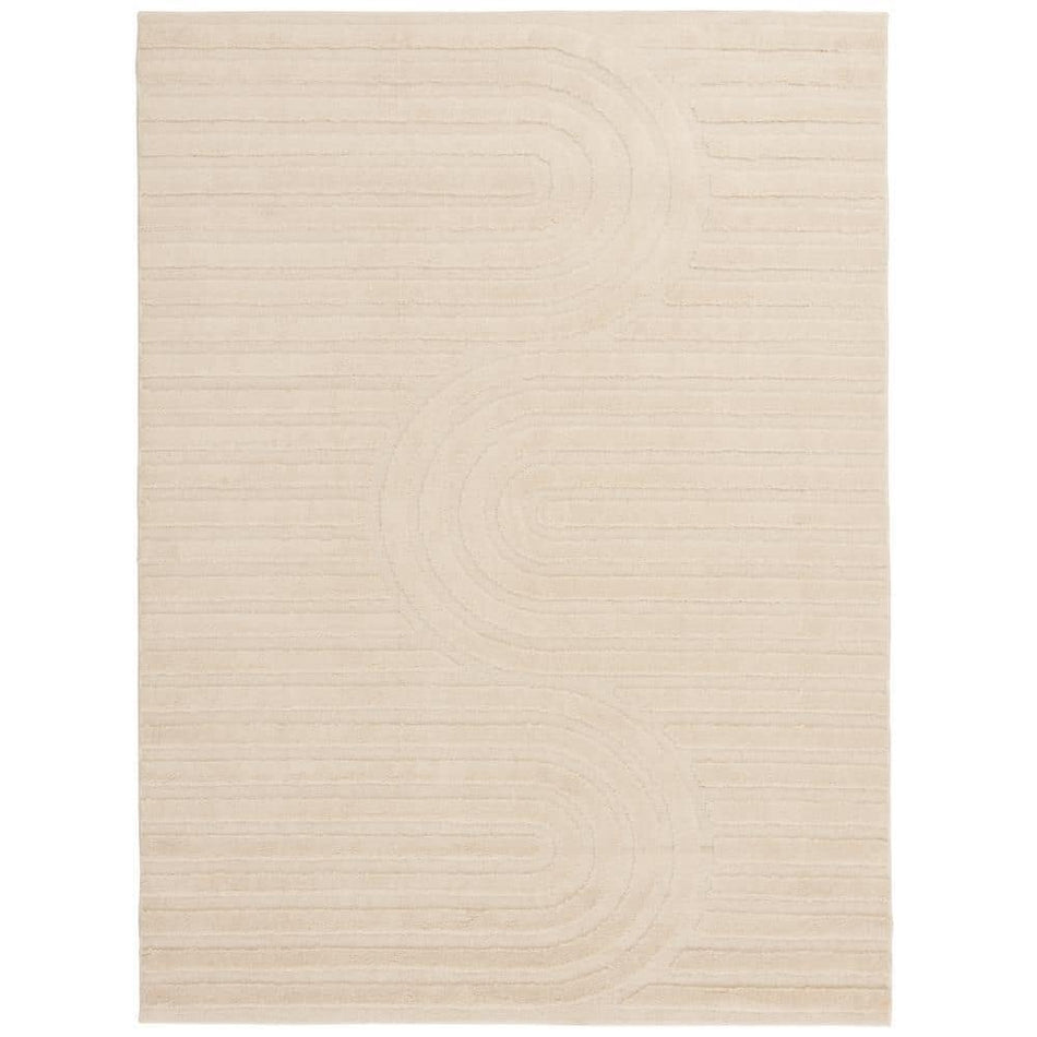 StyleWell Oathil Cream 6 ft. x 8 ft. Geometric Polyester Area Rug