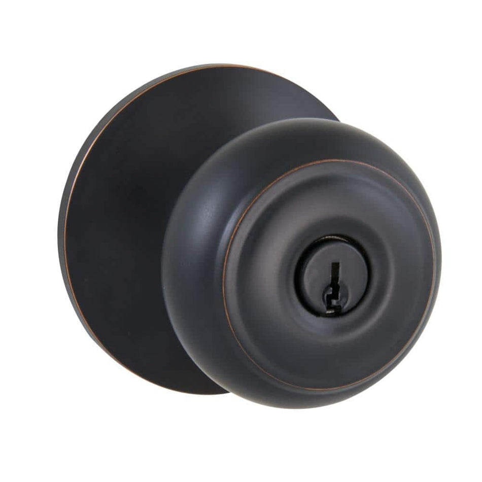 Defiant Hartford Aged Bronze Keyed Entry Door Knob