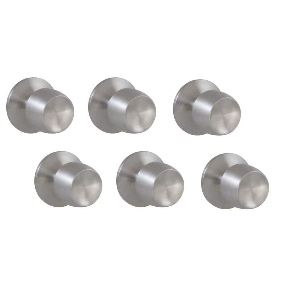 Defiant Option2 Valueywine Stainless Steel Passage Hall and Closet Door Knob Contractor Pack (6-Piece)