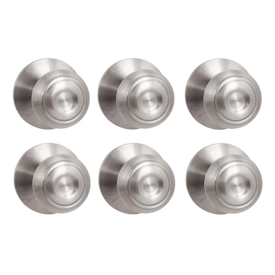 Defiant Hartford Satin Nickel Hall/ Closet Door Knob Contractor Pack (6-Piece)