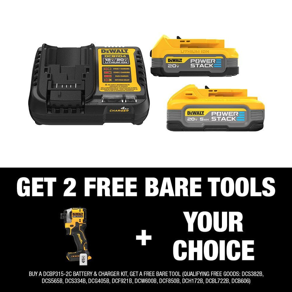 DEWALT ATOMIC 20-Volt MAX Lithium-Ion Cordless Brushless Compact 1/4 in. Impact Driver with 5Ah and 1.7Ah Batteries and Charger