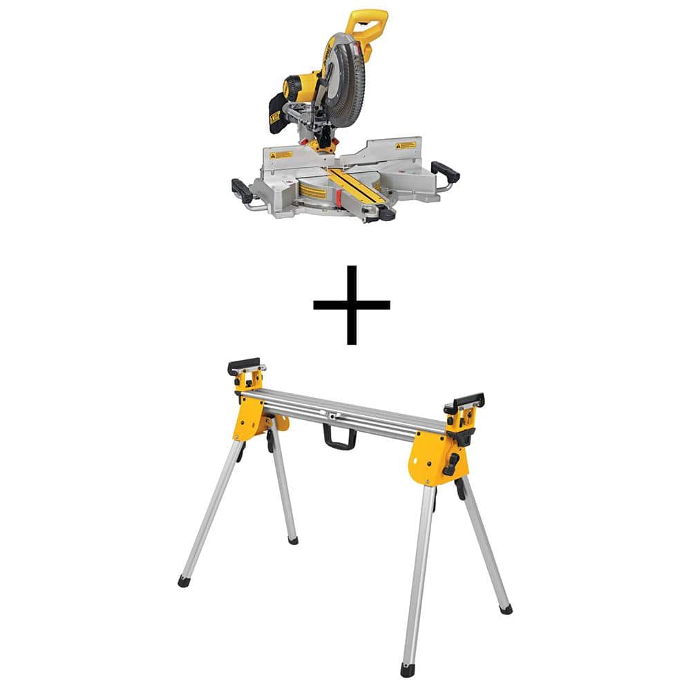 DEWALT 15 Amp Corded 12 in. Double Bevel Sliding Compound Miter Saw Ki
