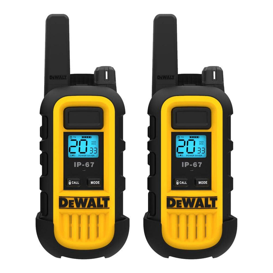 DEWALT DXFRS300 Heavy-Duty 1-Watt Walkie Talkies (2-Pack)