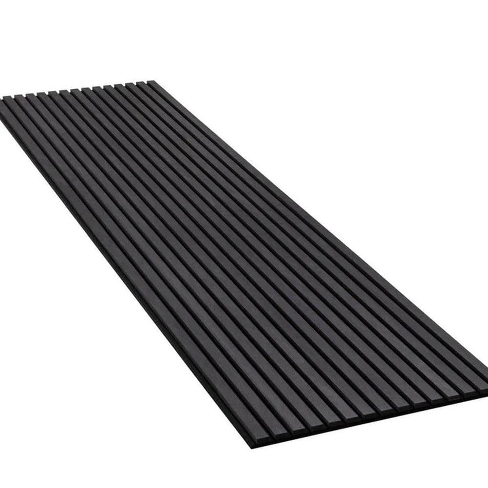 Ejoy 12.6 in. x 106 in. x 0.8 in. Acoustic Vinyl Wall Siding in Emboss Black Color (Set of 2-Piece)