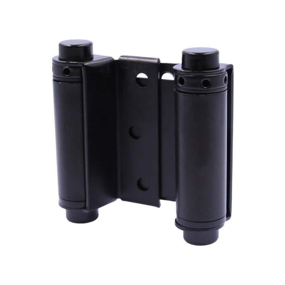 Everbilt 3 in. Square Radius Matte Black Double Action Hinge