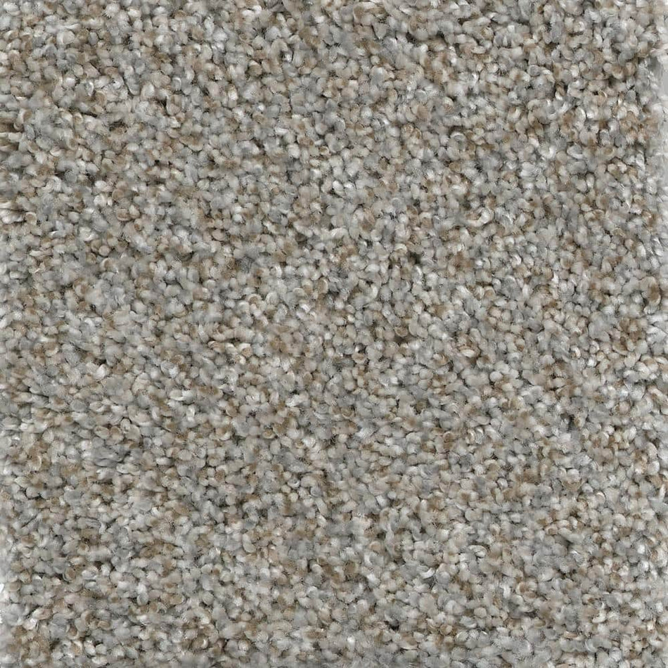 Home Decorators Collection Trendy Threads I - Fabulous - Gray 40 oz. SD Polyester Texture Installed Carpet