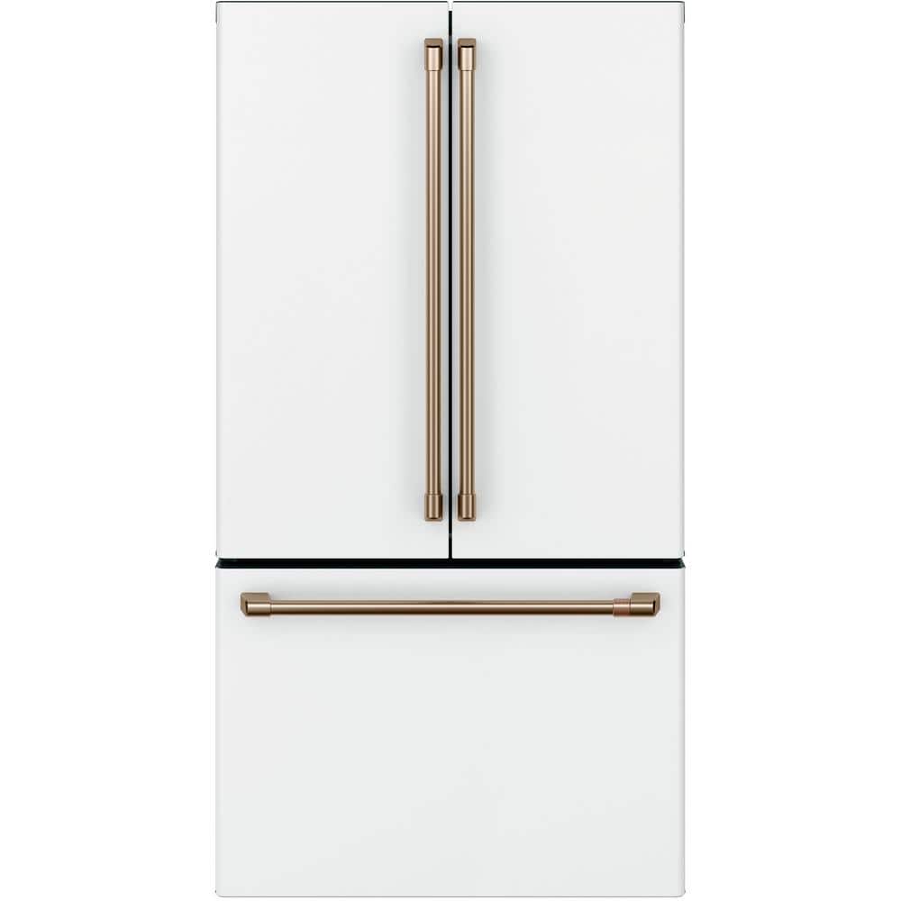 Cafe 23.1 cu. ft. Smart French Door Refrigerator in Matte White, Count