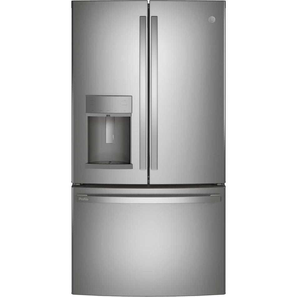 GE Profile 22.1 cu. ft. French Door Refrigerator with Hands Free Autofill in Fingerprint Resistant Stainless Steel, Counter Depth