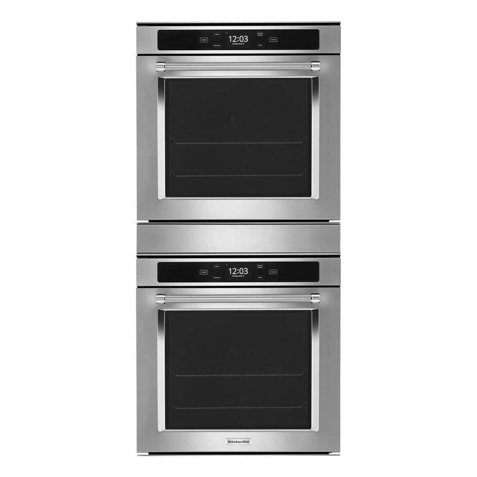 KitchenAid 24 in. Double Electric Wall Oven in Fingerprint Resistant Stainless Steel