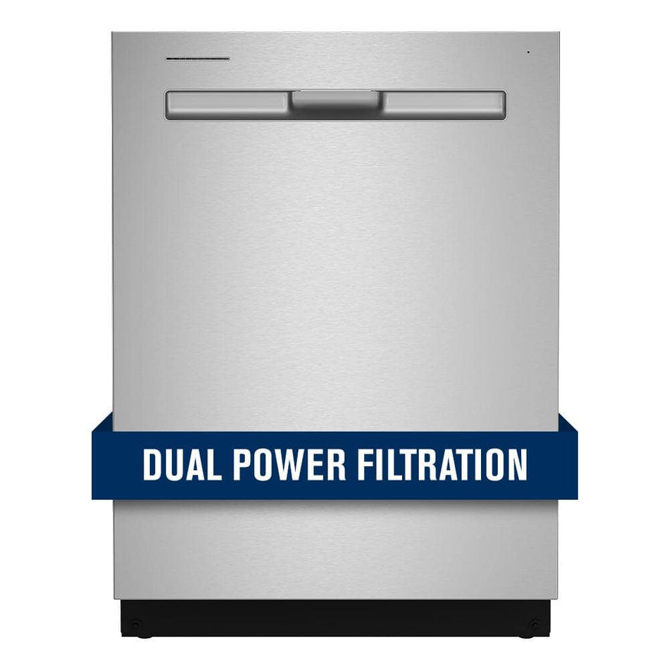 Maytag 24 in. Fingerprint Resistant Stainless Steel Top Control Built-in Tall Tub Dishwasher with Dual Power Filtration, 47 dBA