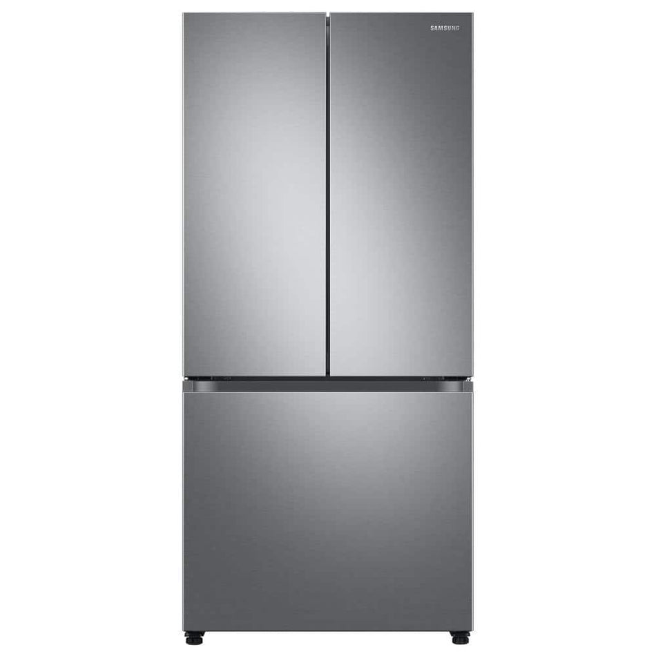 Samsung 33 in. W 25 cu. ft. 3-Door French Door Smart Refrigerator in Stainless Steel with Beverage Center and Dual Ice
