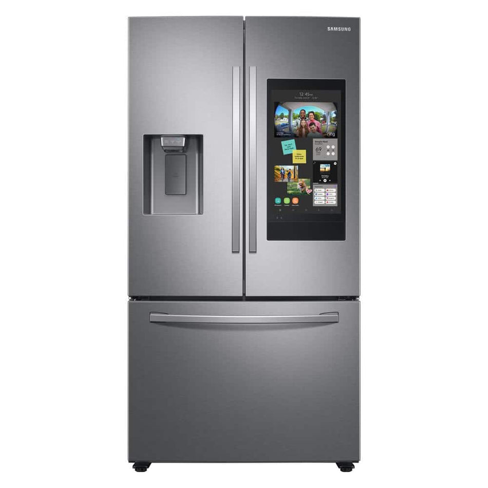 Samsung 35.75 in. W 26.5 cu. ft. 3-Door Family Hub French Door Smart Refrigerator in Fingerprint Resistant Stainless Steel